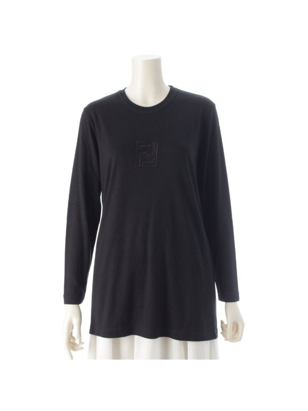 Fendi Logo Long Sleeve Top Black 40